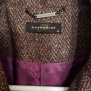 Katherine | Jackets & Coats | Purple Tweed Coat | Poshmark